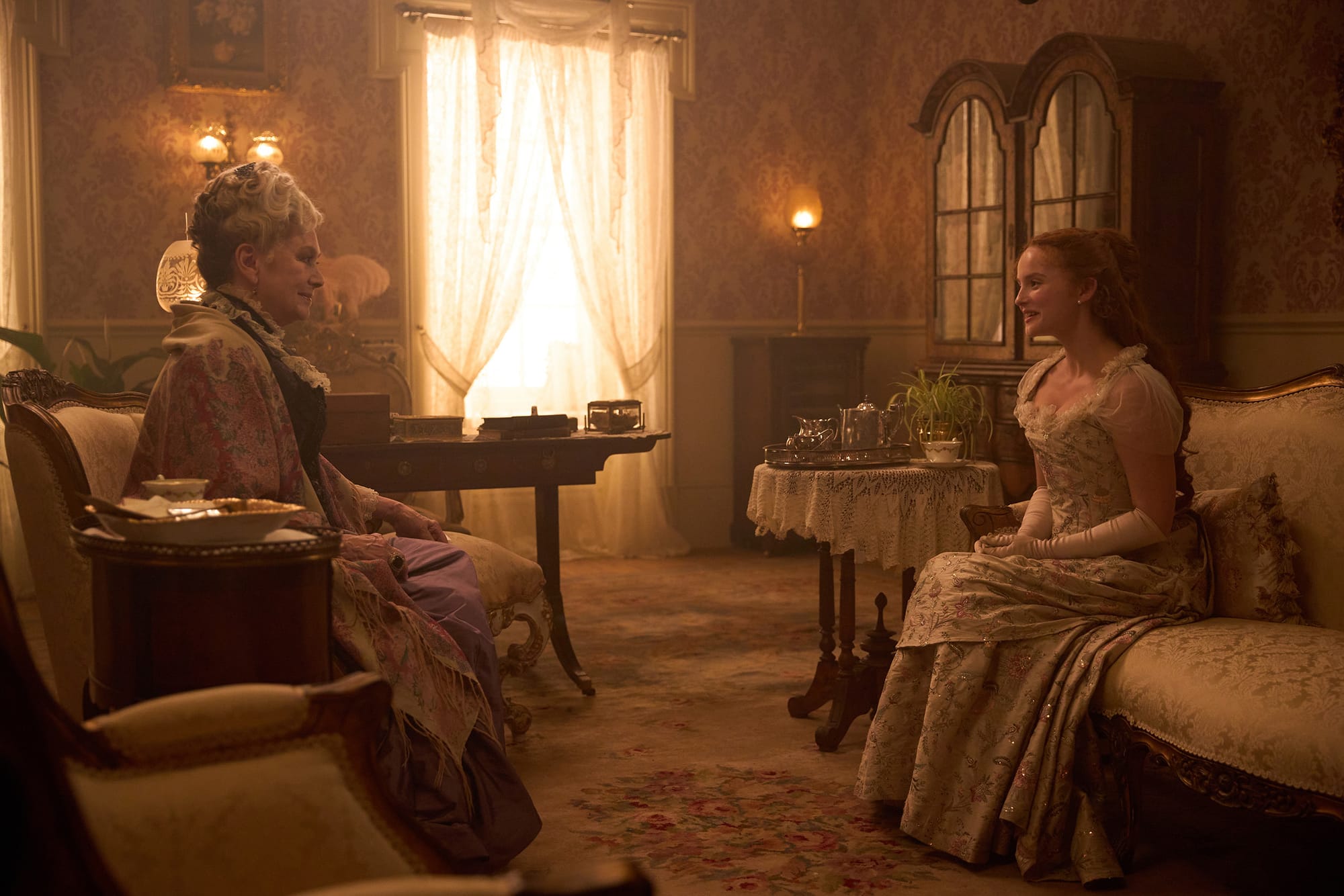Francesca Annis and Millie Gibson in 'The Forsytes' Season 1