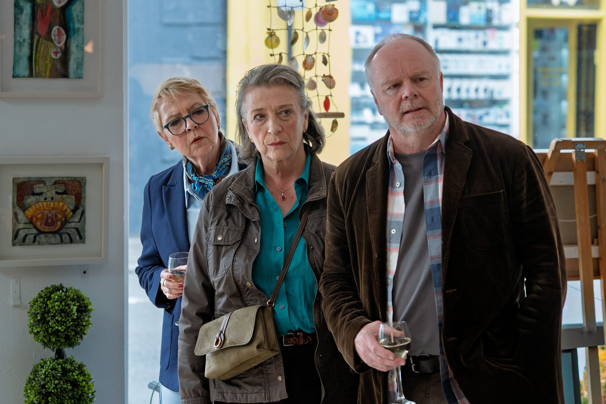 Tessa Peake-Jones, Niamh Cusack, and Jason Watkins in 'Last Resort'