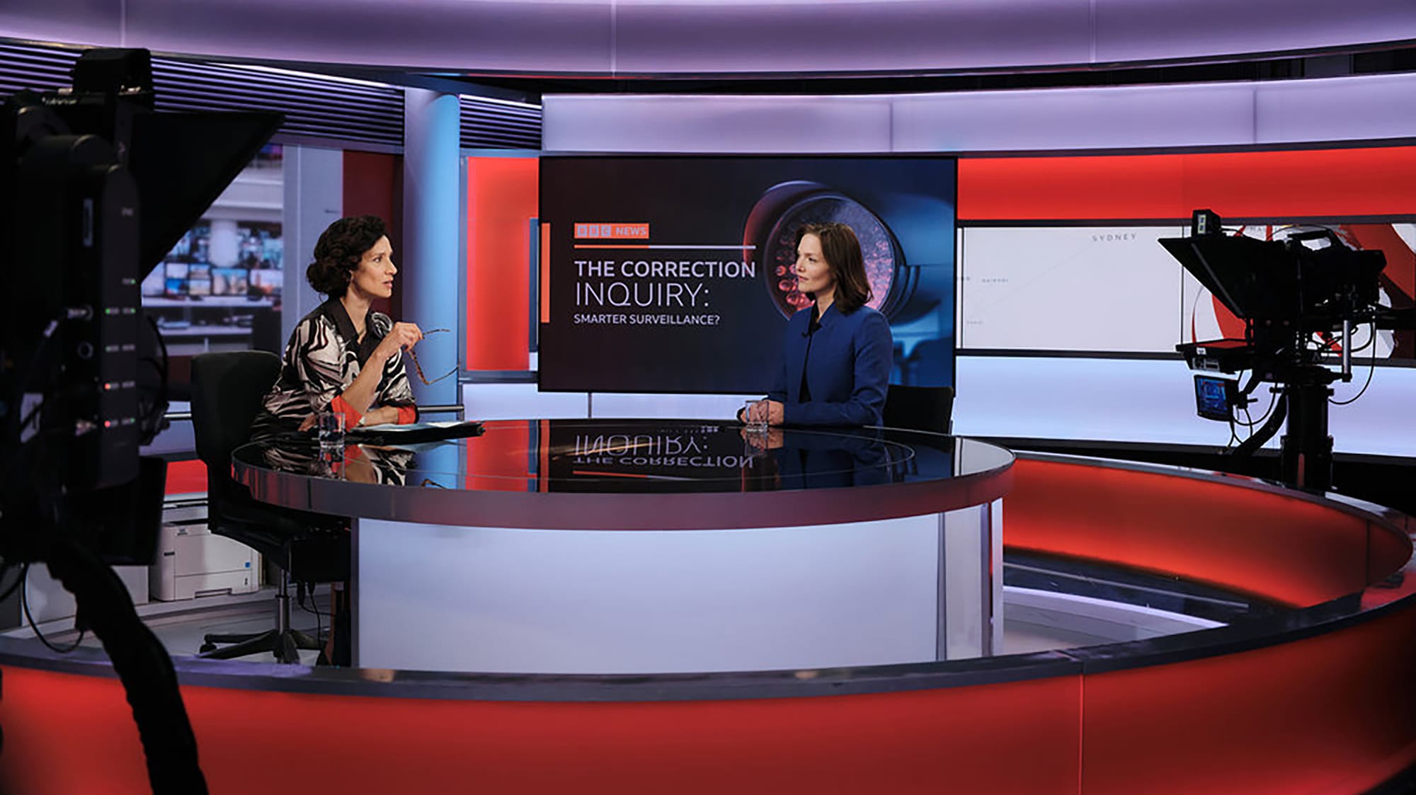 Indira Varma and Holliday Grainger in 'The Capture' Season 3