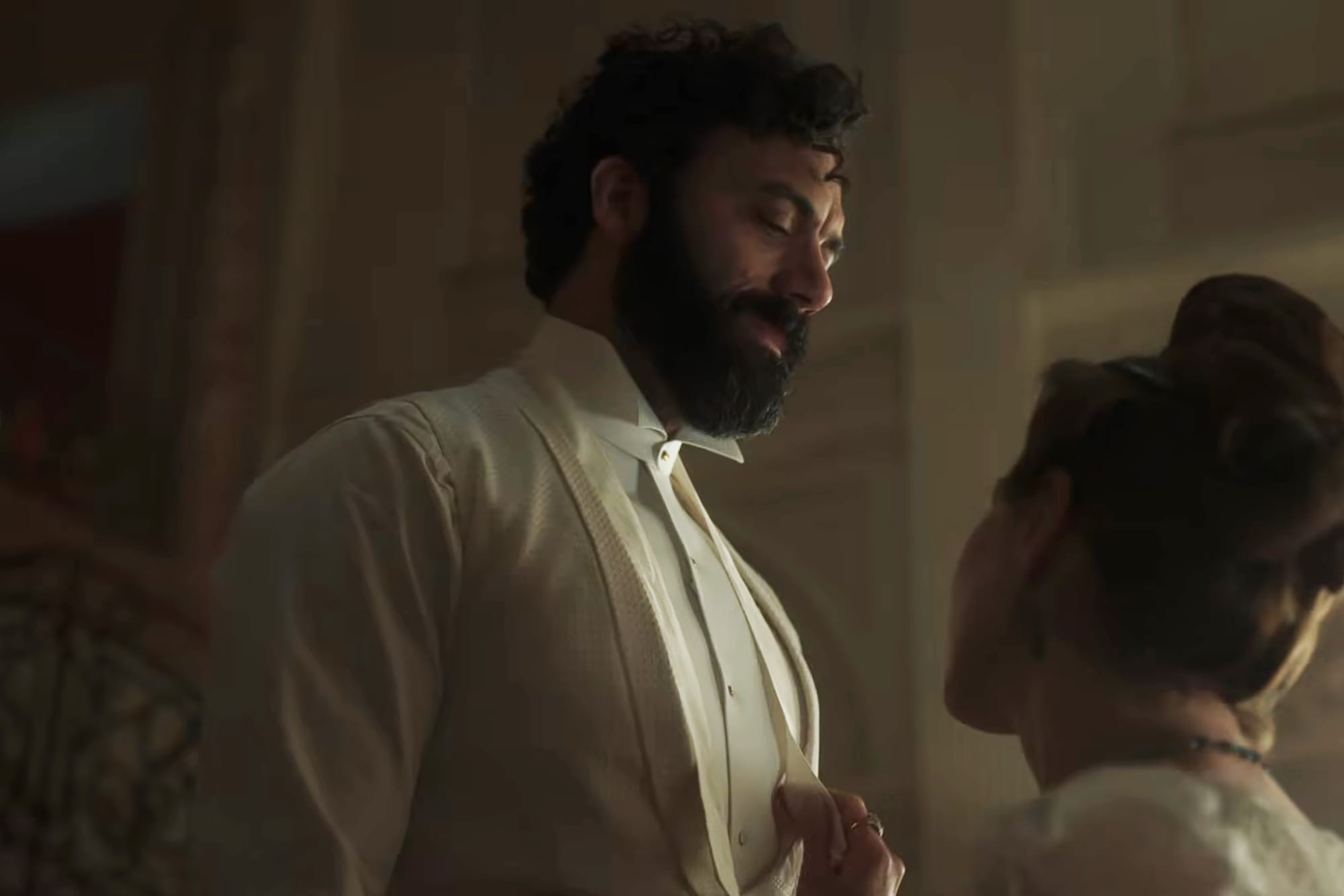 Carrie Coon and Morgan Spector in 'The Gilded Age' Season 4