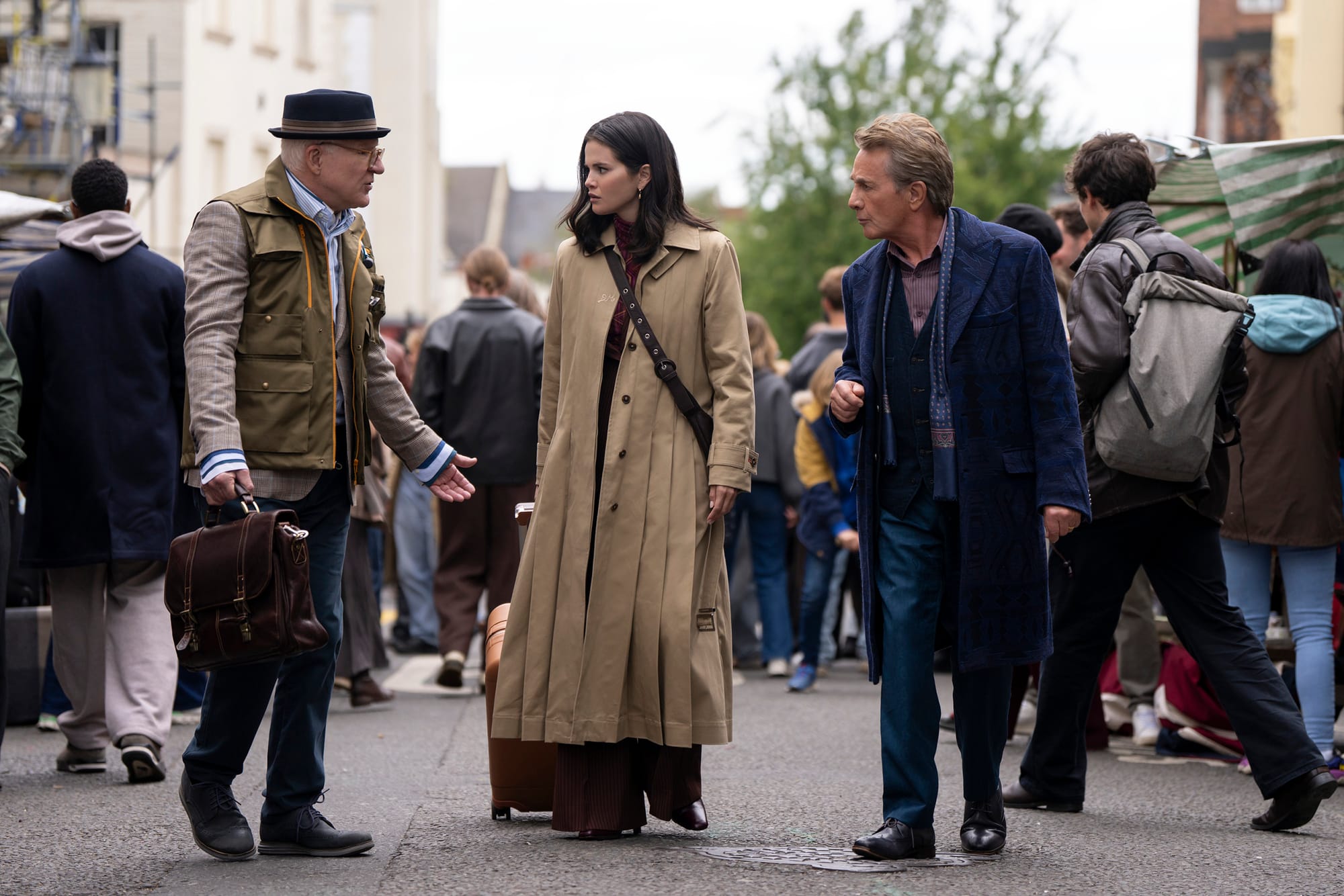 Steve Martin, Selena Gomez, and Martin Short in 'Only Murders in London' 