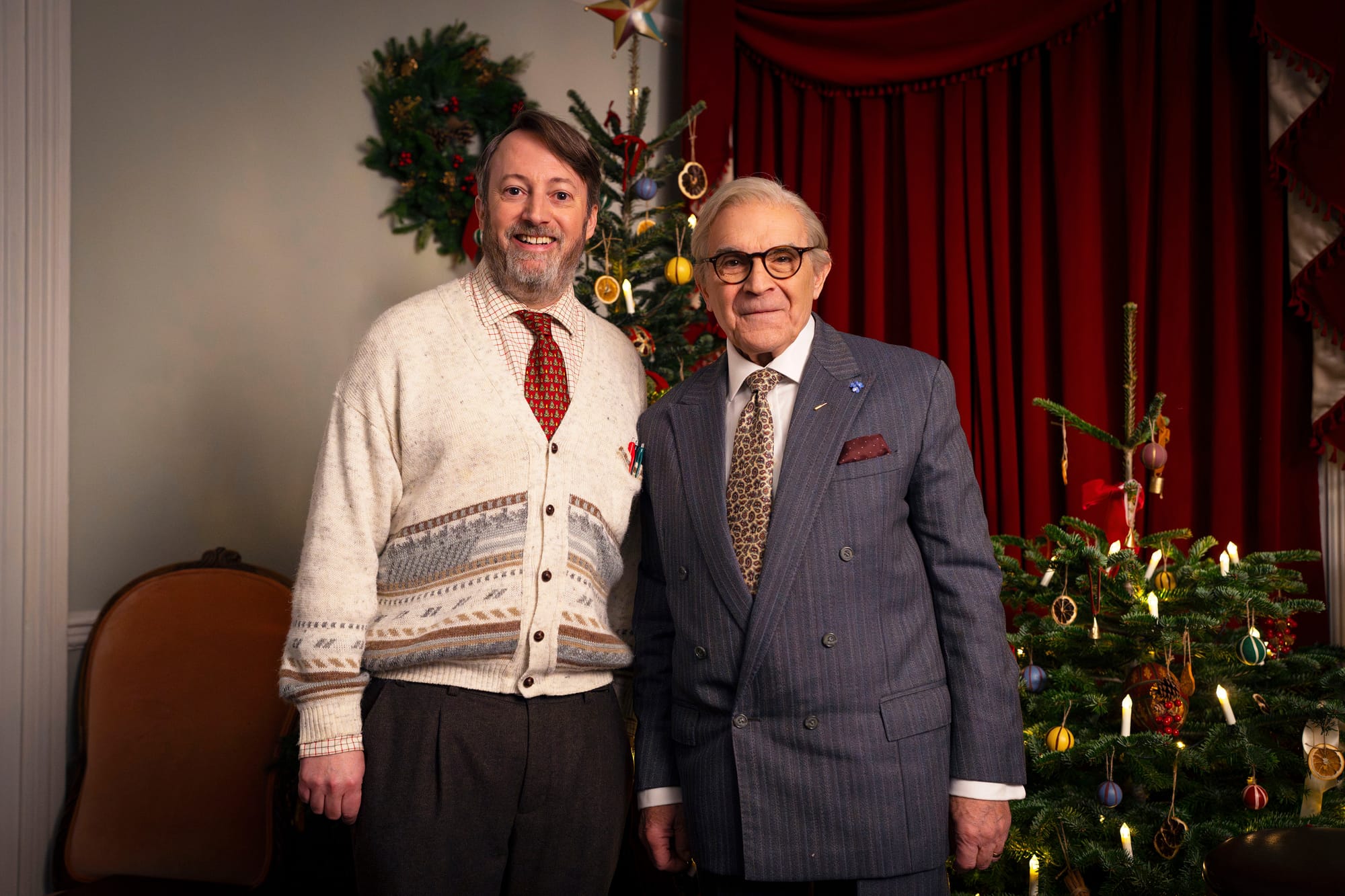 David Mitchell & David Suchet in 'Ludwig's 2026 Christmas Special (BritBox)