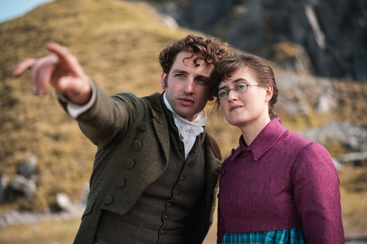 Laurie Davidson and Ella Bruccoleri in 'The Other Bennet Sister'