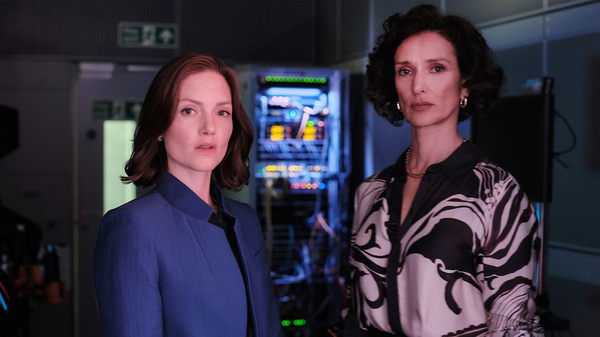 Holliday Grainger and Indira Varma in 'The Capture' Season 3 
