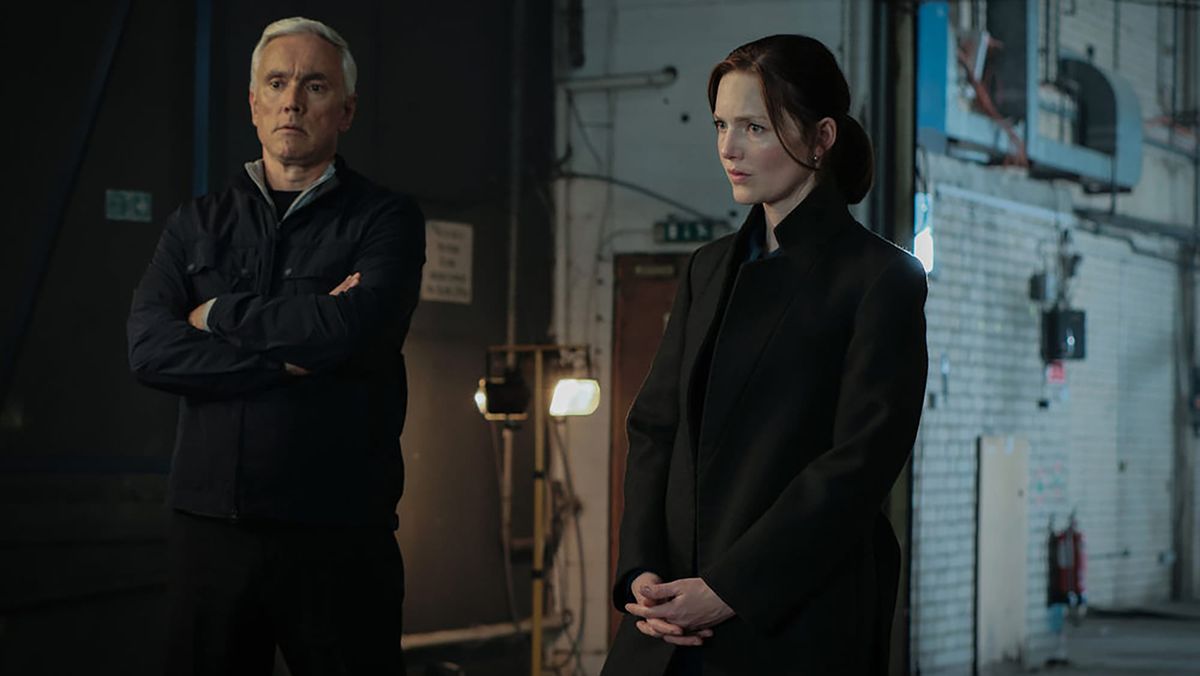 Ben Miles and Holliday Grainger in 'The Capture' Season 3