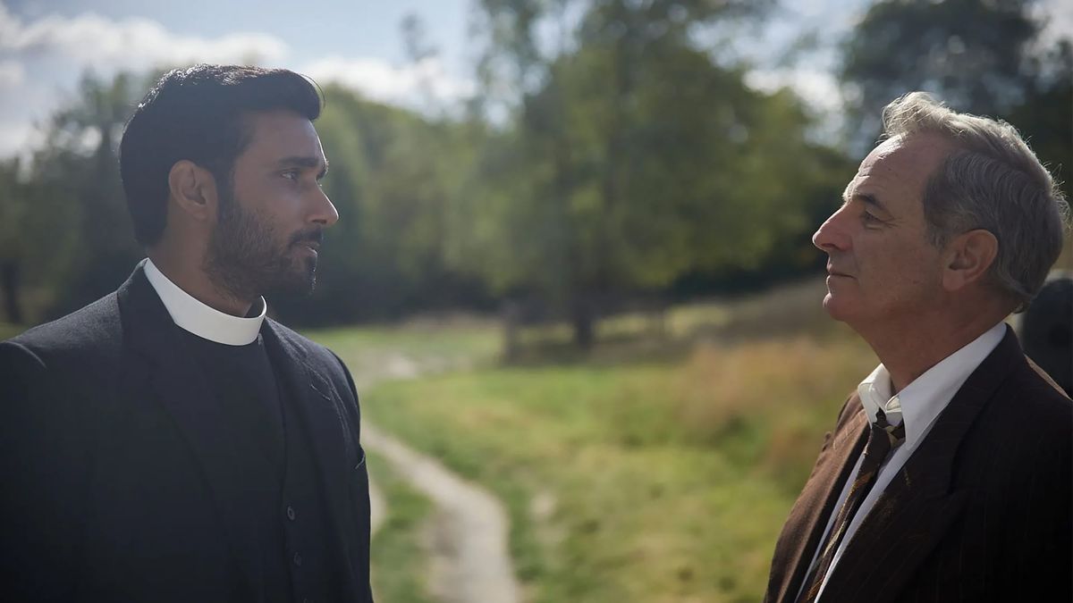 Rishi Nair and Robson Green in 'Grantchester' Season 11 