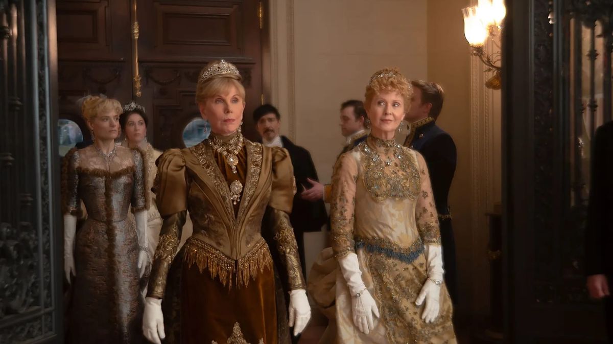 Louisa Jacobson, Kelley Curran Christine Baranski, Blake Ritson, and Cynthia Nixon in 'The Gilded Age' Season 4