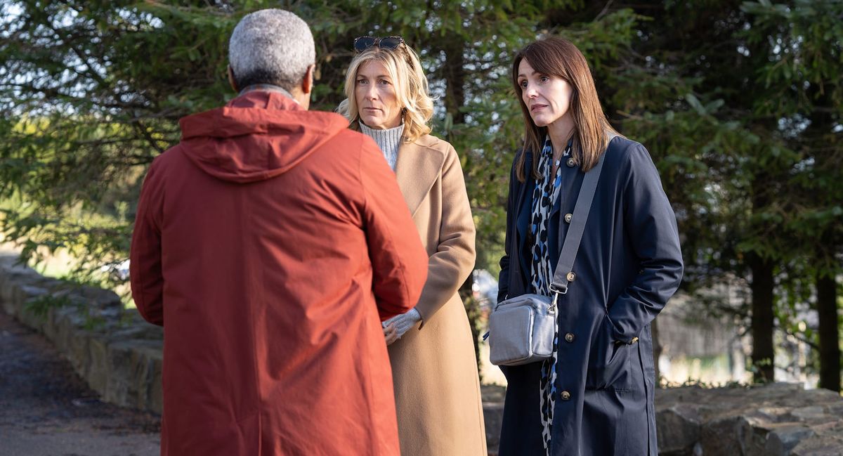 Hugh Quarshie, Eve Best and Suranne Jones in 'MaryLand' 