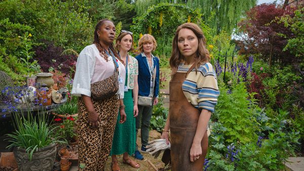 Jo Martin, Cara Horgan, Samantha Bond, and Sarah Alexander in 'The Marlow Murder Club' Season 3 