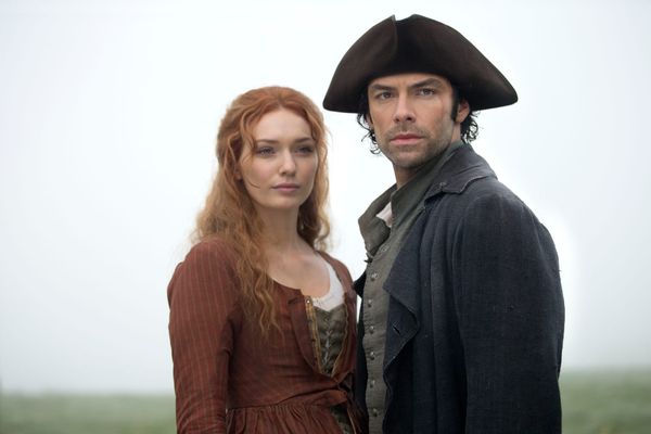 Poldark (Aidan Taylor) and Demelza (Eleanor Tomlinson).