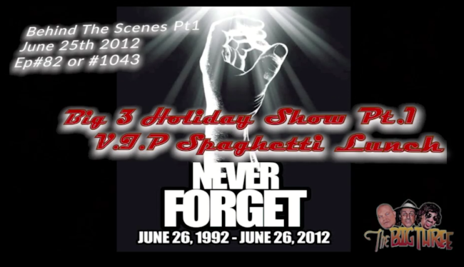 B3PM "Behind The Scenes"    Big 3 Holiday Show Part1 Pt#1       V.I.P. Spaghetti Lunch