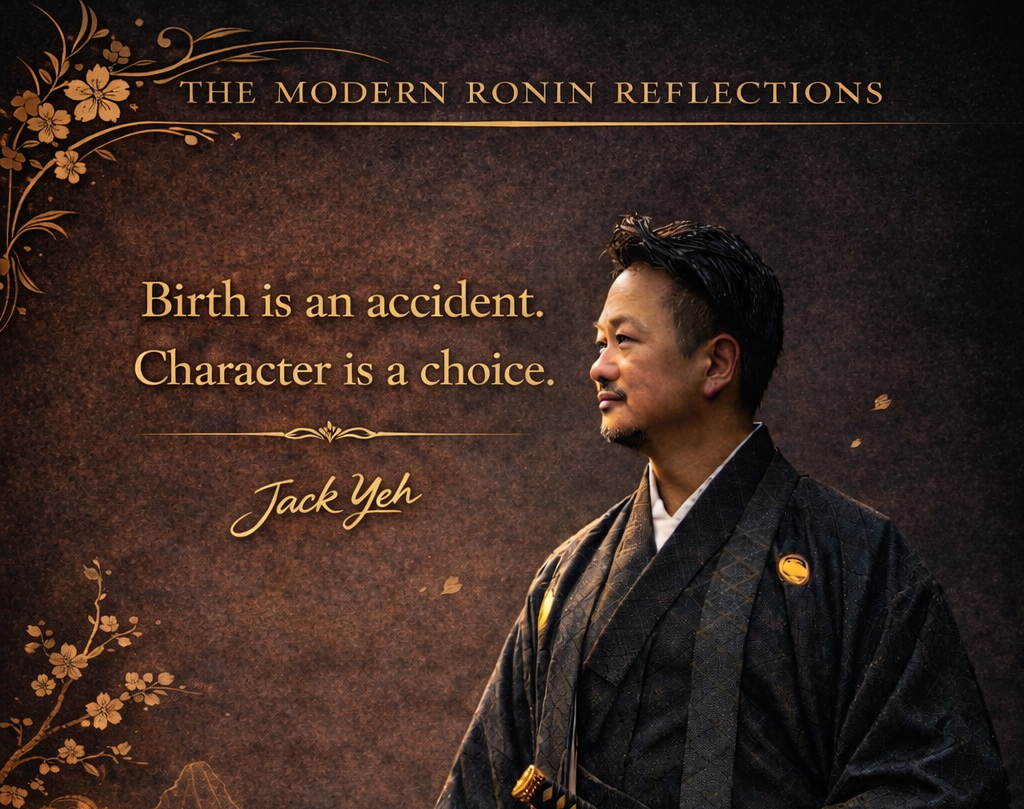 Birth is an accident. Character is a choice.