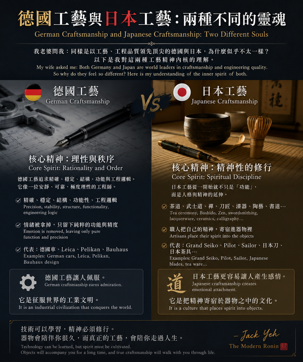 German Craftsmanship and Japanese Craftsmanship: Two Different Souls