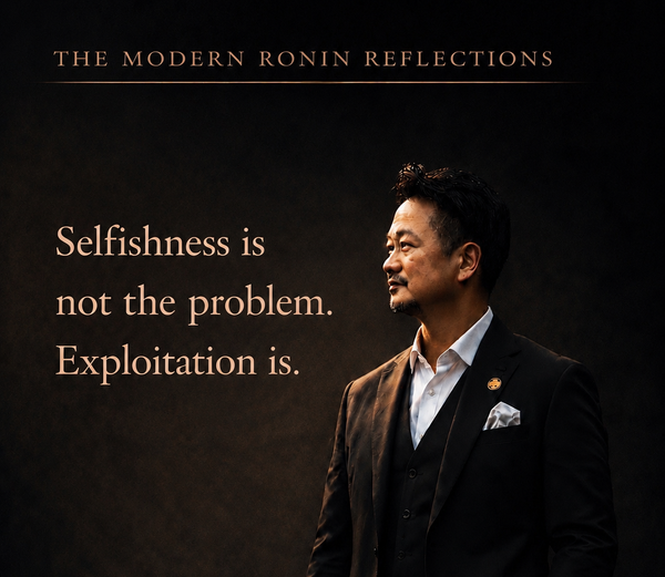 Selfishness Is Not the Problem