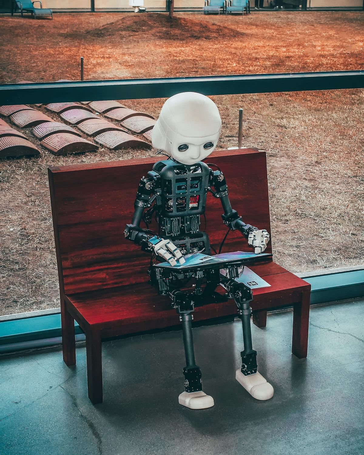 Robot hand and human handshake