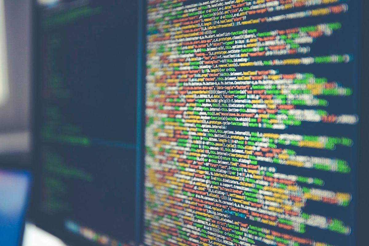 Code on a laptop screen