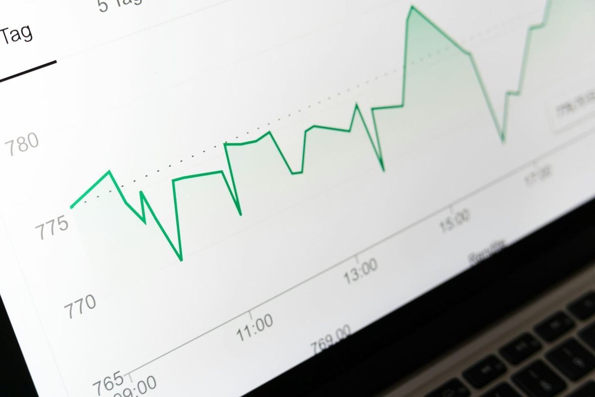 Analytics dashboard on laptop