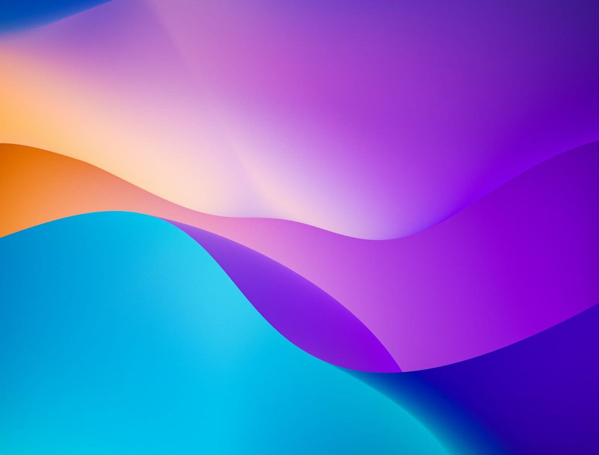 Abstract fluid gradient shapes