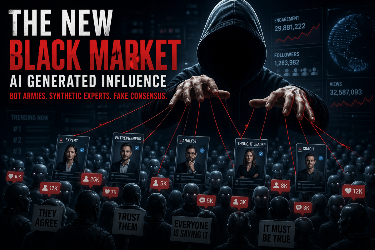 The New Black Market: AI Generated Influence