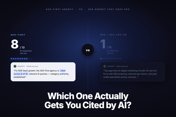 AEO-First Agency vs. SEO Agency That Does AEO: Which One Actually Gets You Cited by AI?