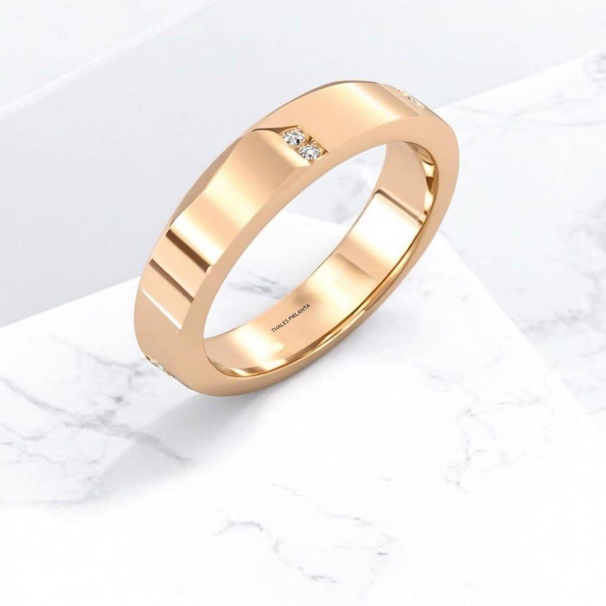 0,02 Karat Pırlanta Alyans Yüzük Modeli