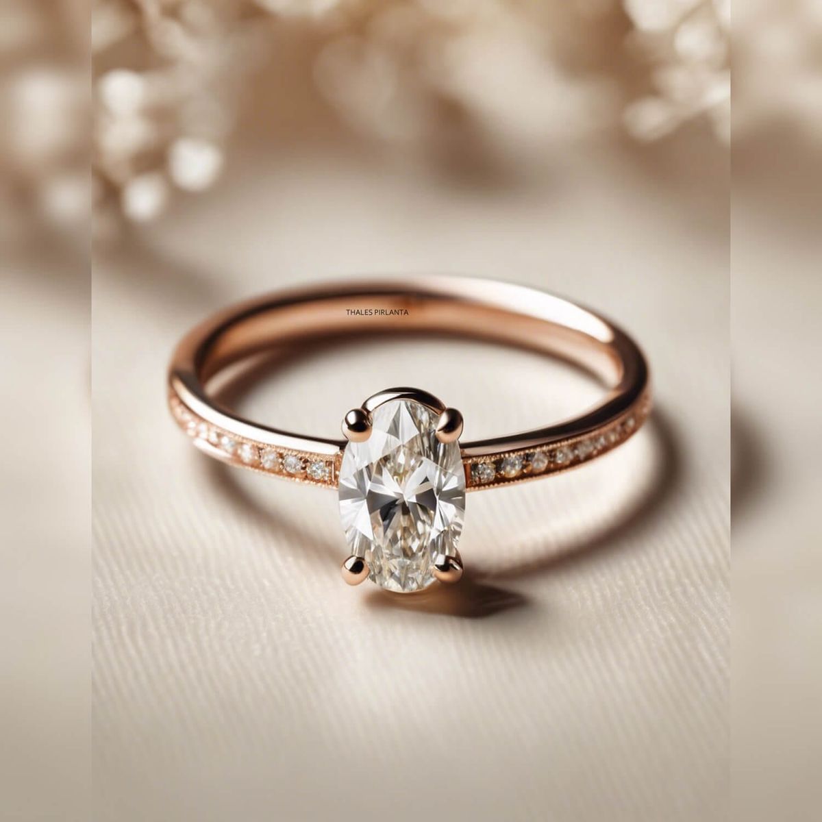 0.40 Ct F Renk Oval Yüzük Elde Büyük Durur mu?