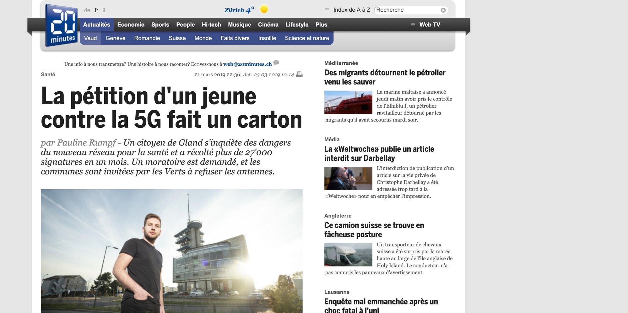 Switzerland - Petition Against 5G: An Answer to 20Minutes.ch “Article”