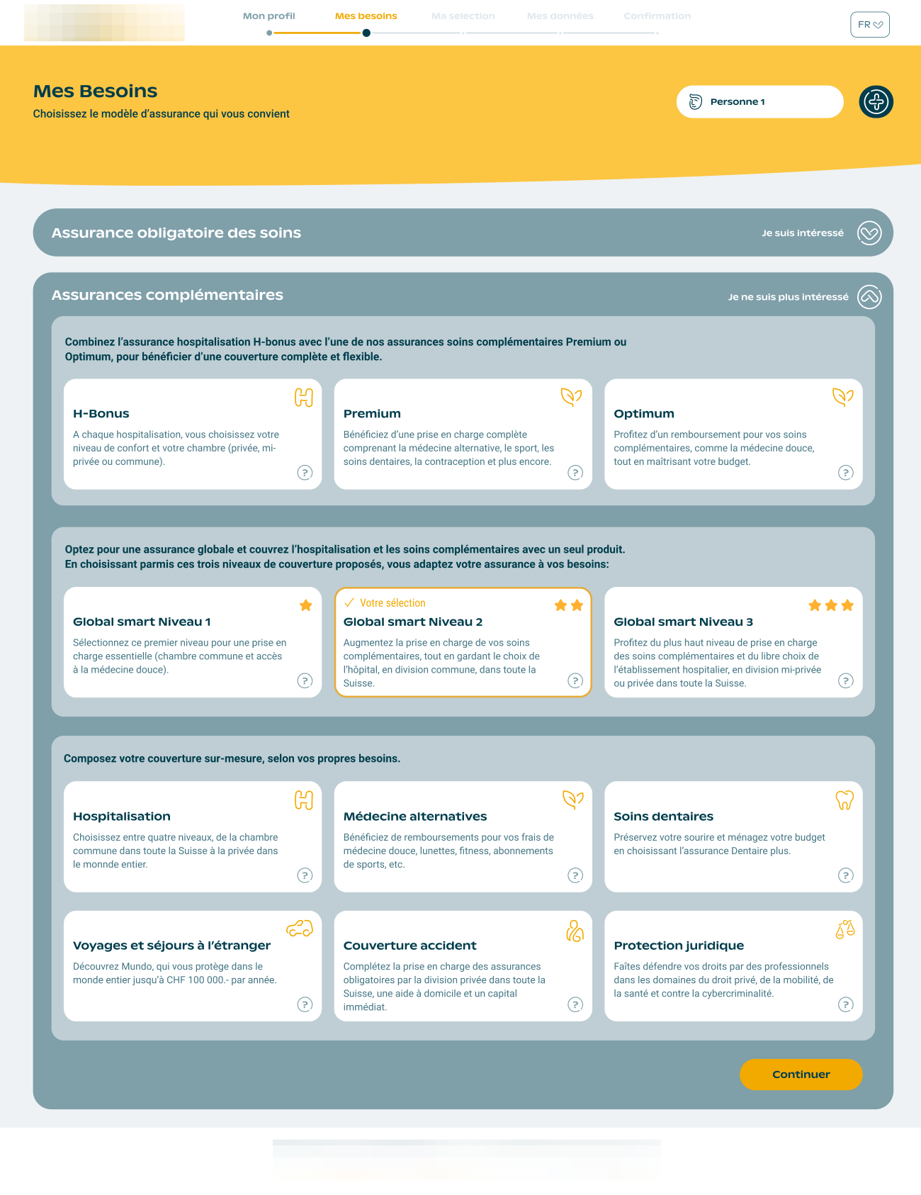 Online subscription platform, before improvements.