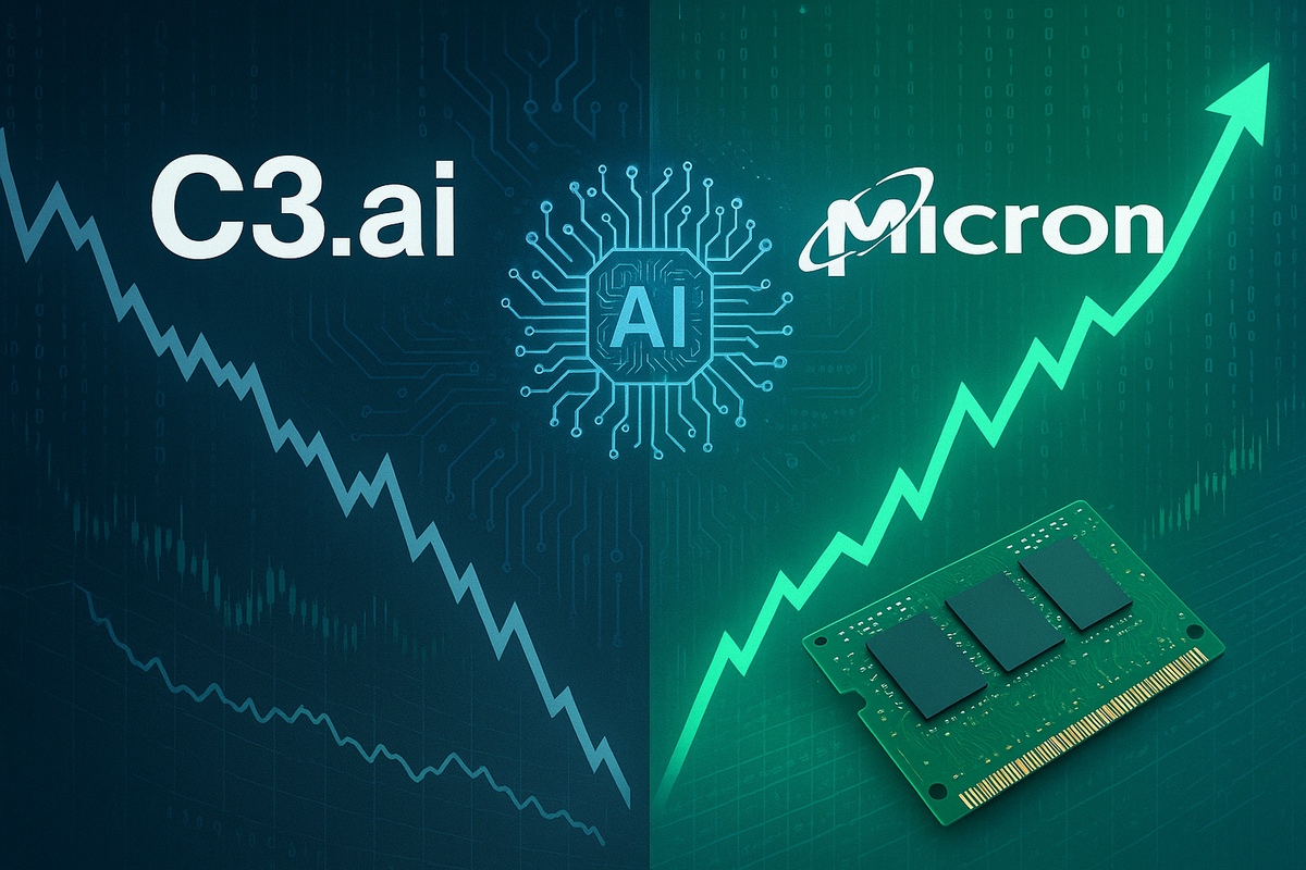 Corporate Fortunes Diverge: C3.ai Tumbles, Micron Climbs on Earnings