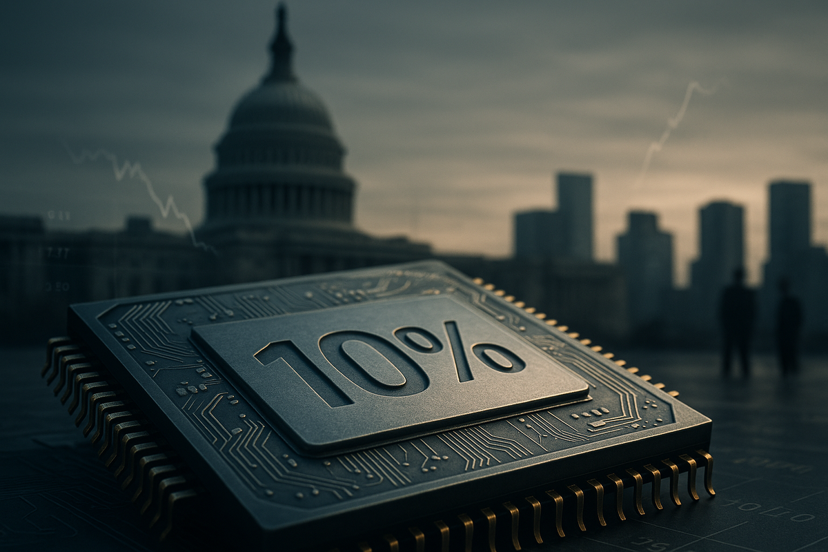 U.S. Government Takes Historic 10% Stake in Intel, Signalling New Era of Industrial Policy