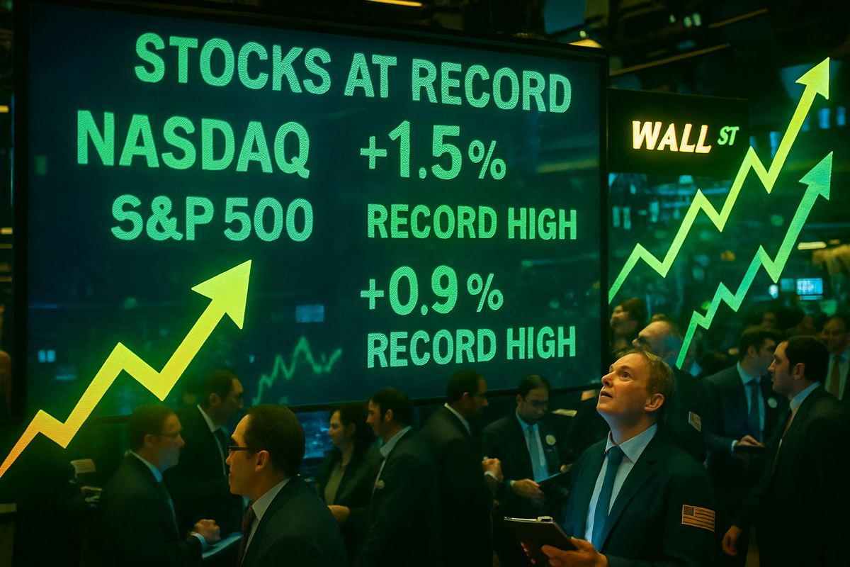 Wall Street Soars: Nasdaq Hits New Record as S&P 500 Nears All-Time High
