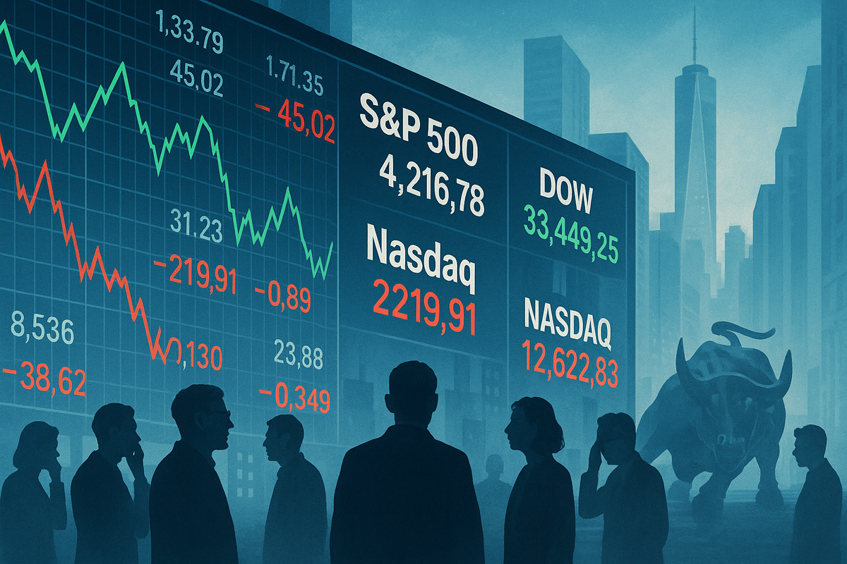 Mixed Signals on Wall Street: S&P 500 and Nasdaq Decline, Dow Edges Up