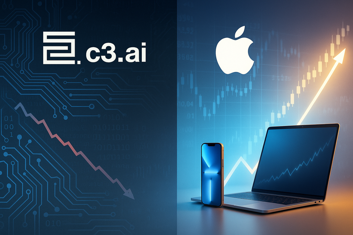 Corporate Earnings Mixed Bag: C3.ai Tumbles While Apple Soars on Strategic Moves
