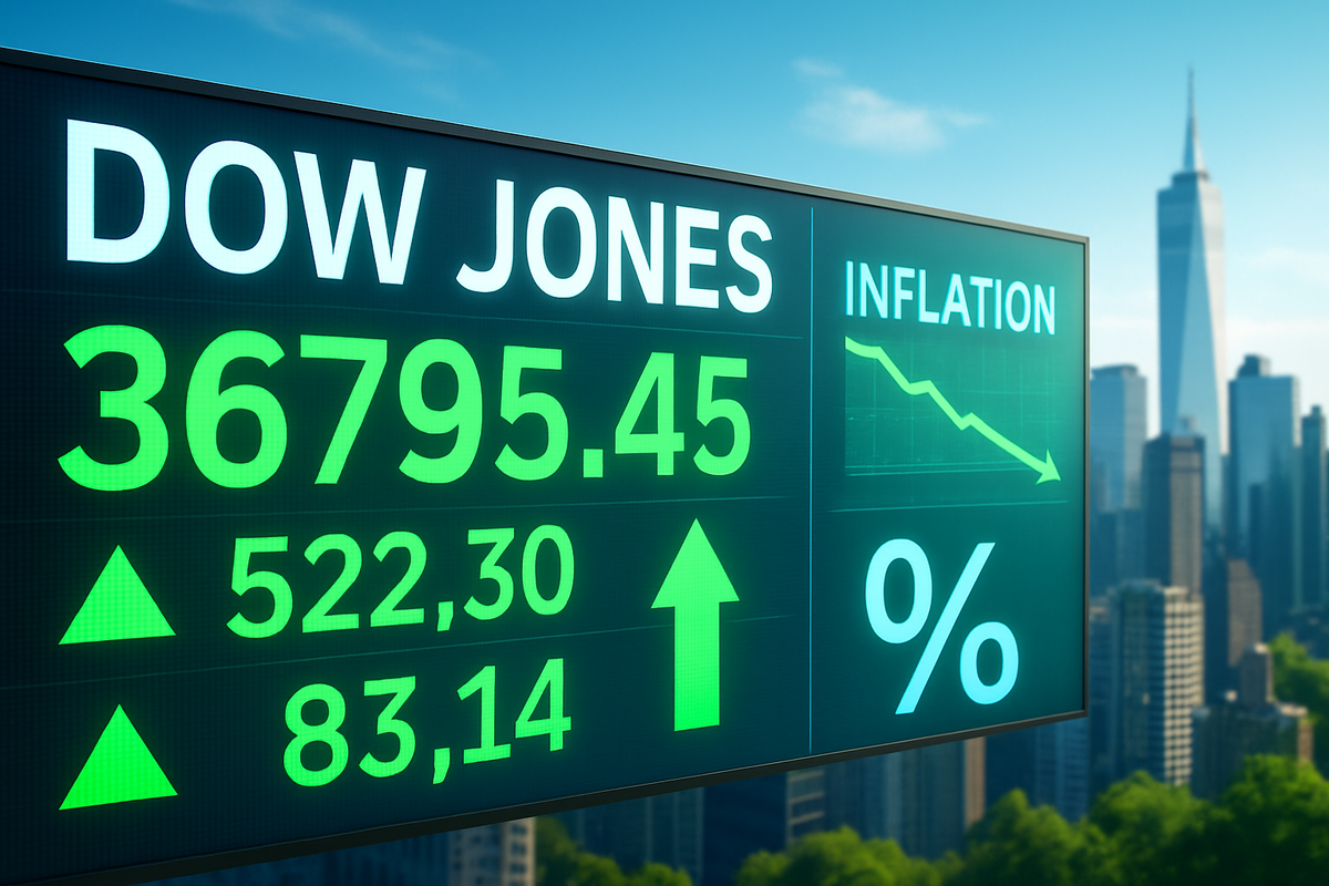 Dow Jones Soars Towards Record Highs Amidst Easing Inflation and Rate Cut Hopes