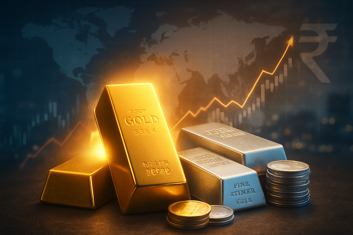 Gold and Silver Futures Shatter Records Amidst Global Turmoil and Rupee Weakness