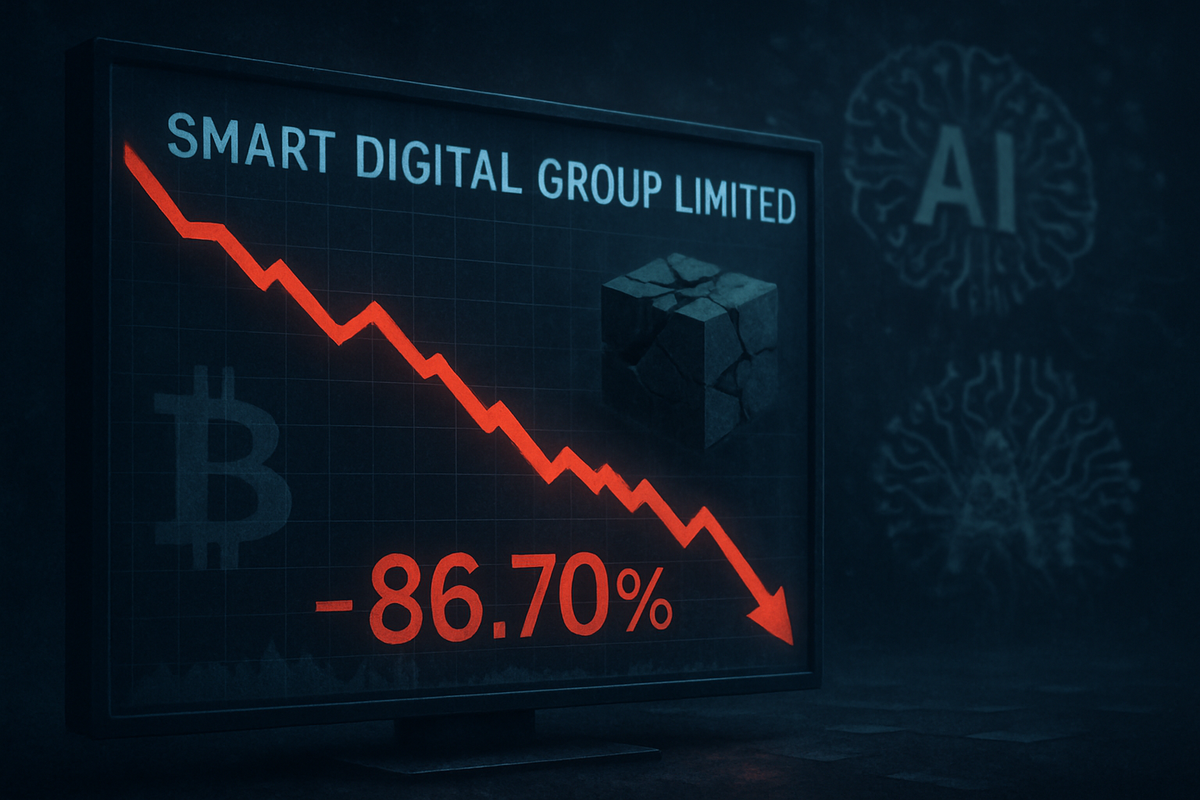 Smart Digital Group (SDM) Plummets Over 86% as Valuation Concerns, Crypto Ambiguity, and AI Delays Rock Investors