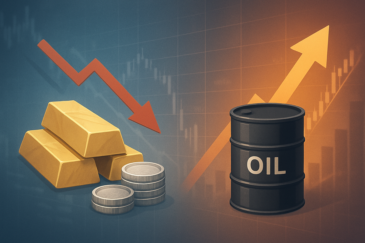Commodities in Flux: Gold and Silver Retreat as Crude Oil Ignites Inflationary Concerns