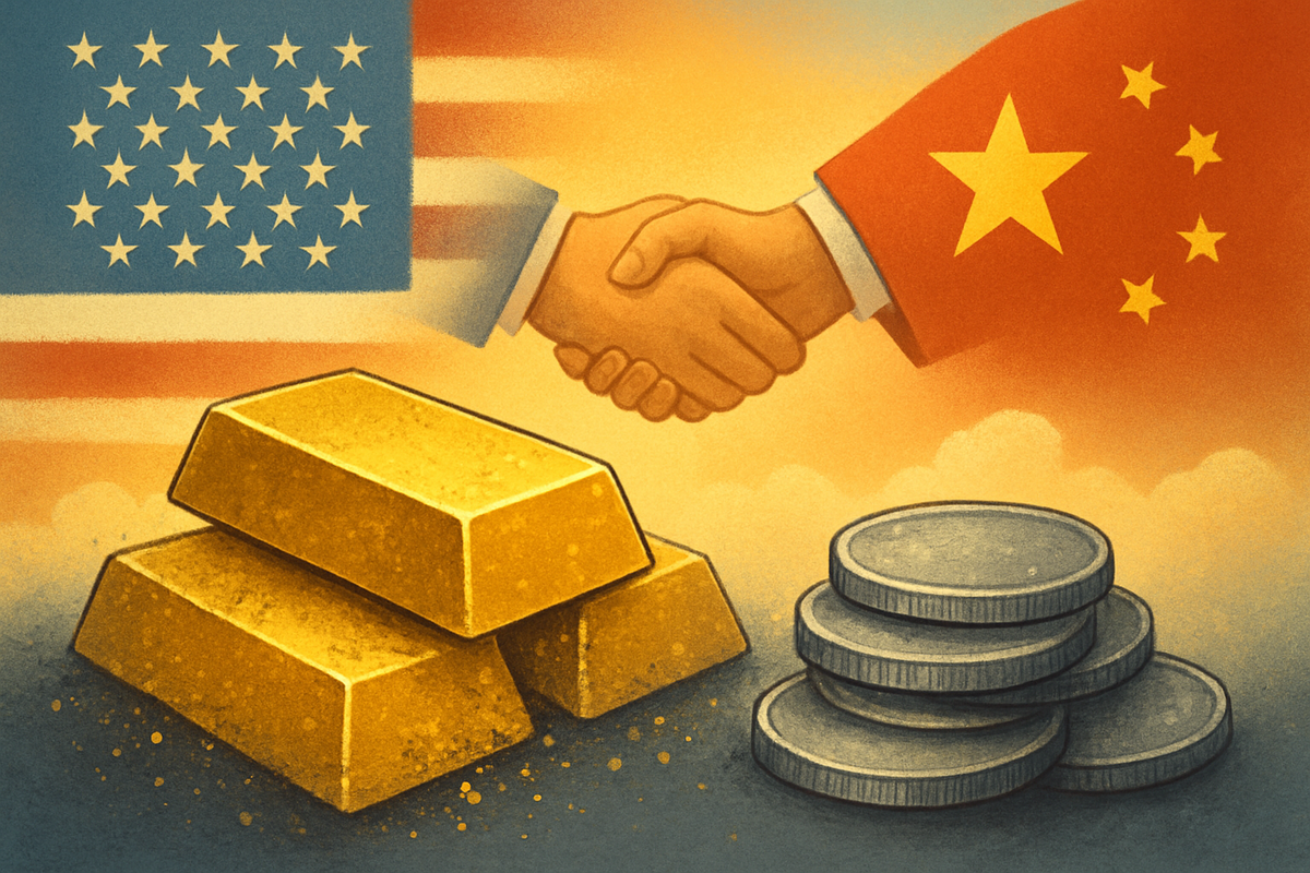 Gold Tumbles, Silver Extends Losses as U.S.-China Trade Hopes Erode Safe-Haven Appeal