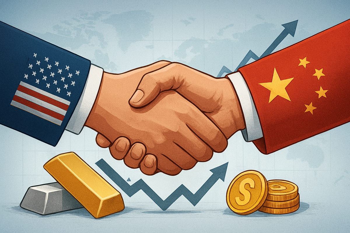 Gold and Silver Tumble as US-China Trade Deal Hopes Ignite Risk-On Sentiment