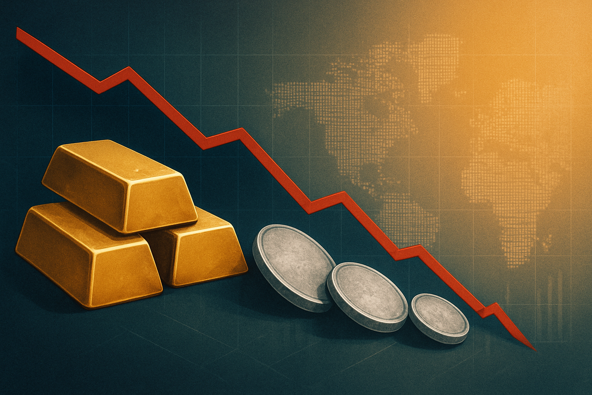 Gold and Silver Tumble as Safe-Haven Demand Eases, Market Eyes Economic Optimism