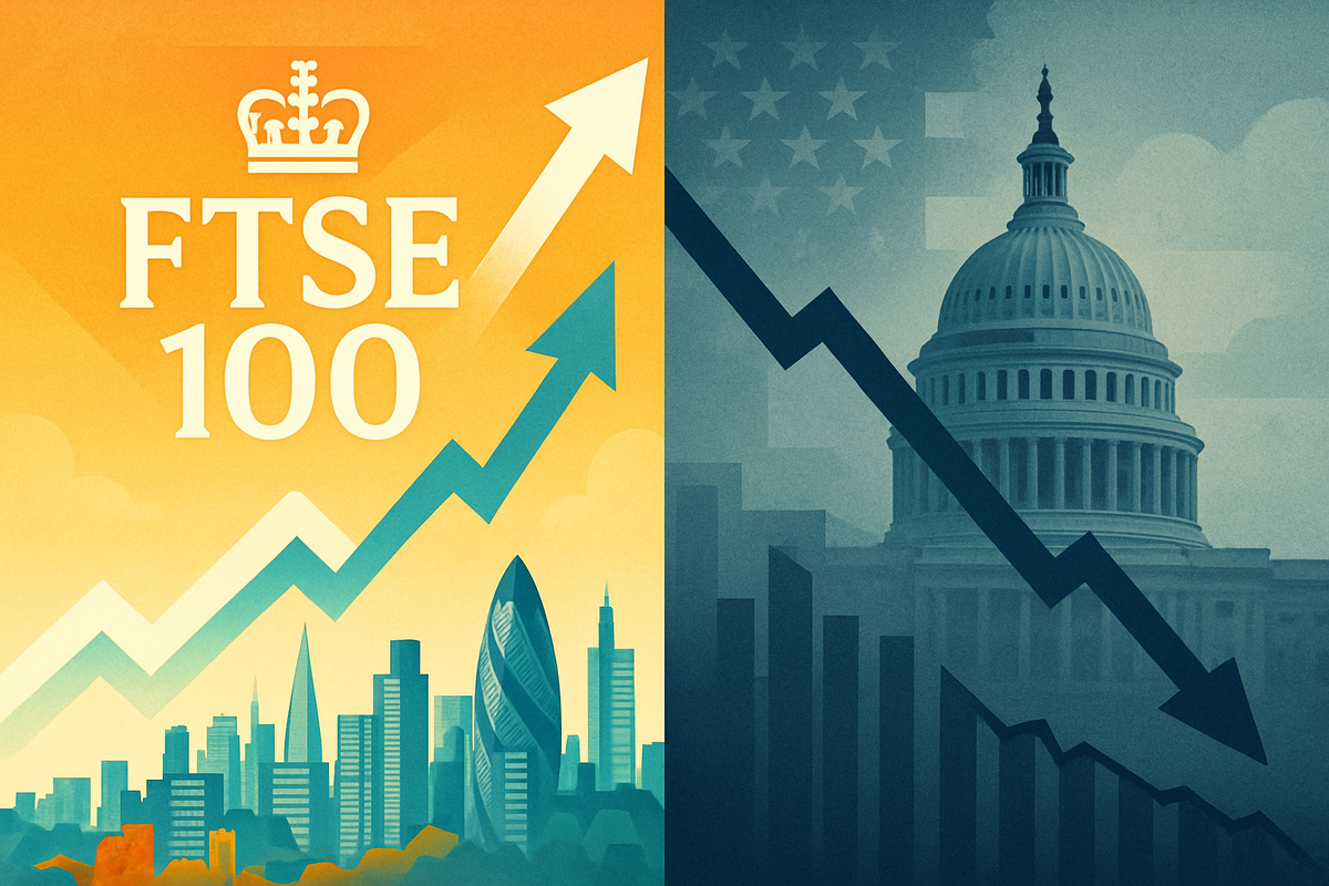 FTSE 100 Soars to All-Time High Amidst US Government Shutdown Concerns