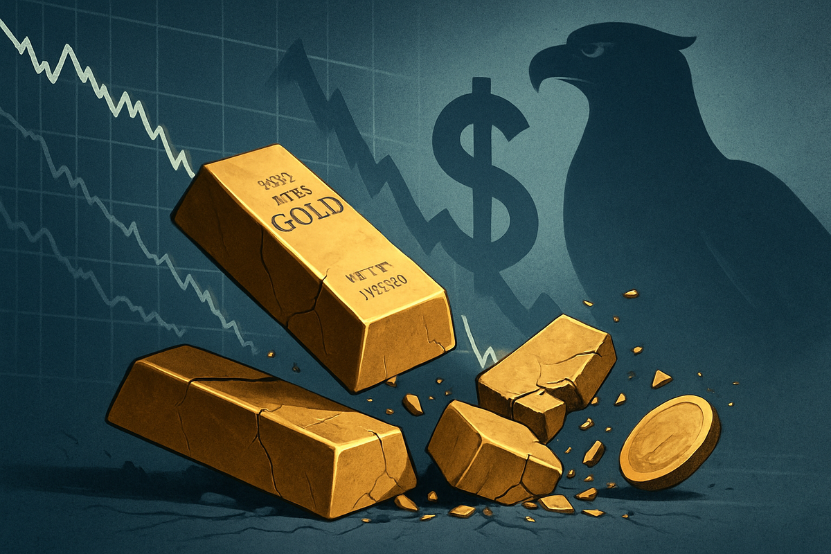 Gold's Historic Tumble: Hawkish Fed and Resurgent Dollar Drive Prices Downward