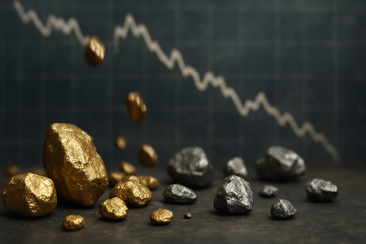 Gold and Silver Miners Tumble Premarket Amidst Retreat in Precious Metal Prices