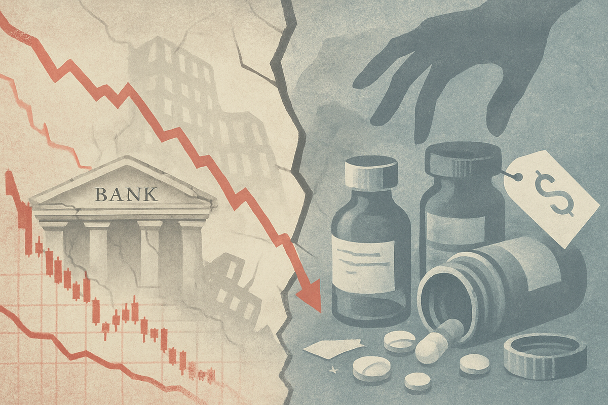 Market Jitters: Dow Dips Amid Bank Fears While Eli Lilly and Novo Nordisk Tumble on Trump's Drug Pricing Comments