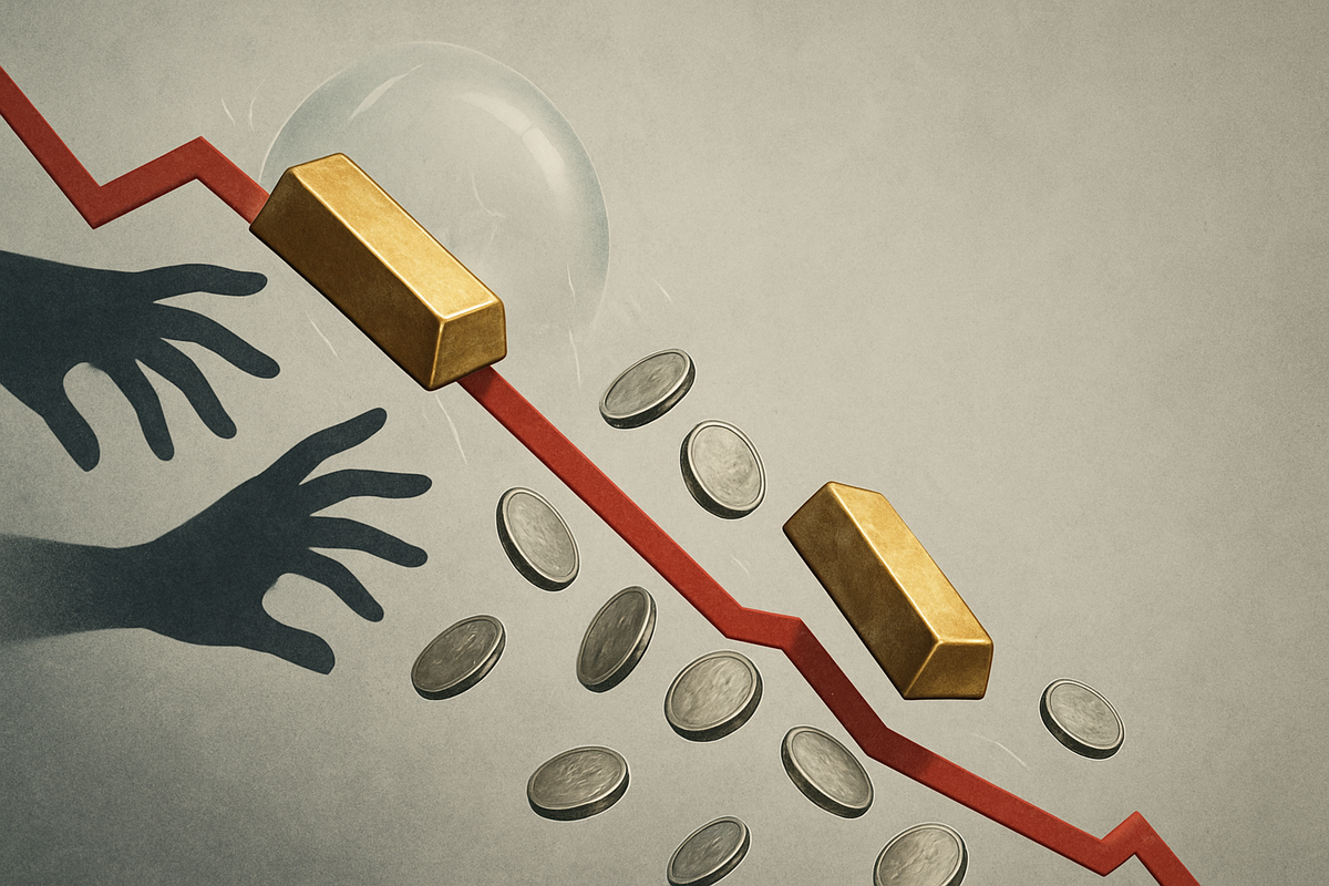 Gold and Silver Tumble from Record Highs as Profit-Taking and Overvaluation Fears Grip Markets