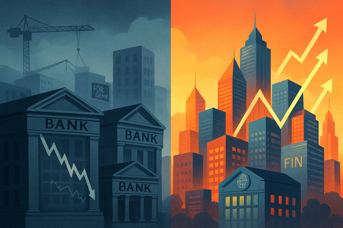 Regional Banks Reel Amidst Broader Financial Sector Gains: A Divergent Market Reality