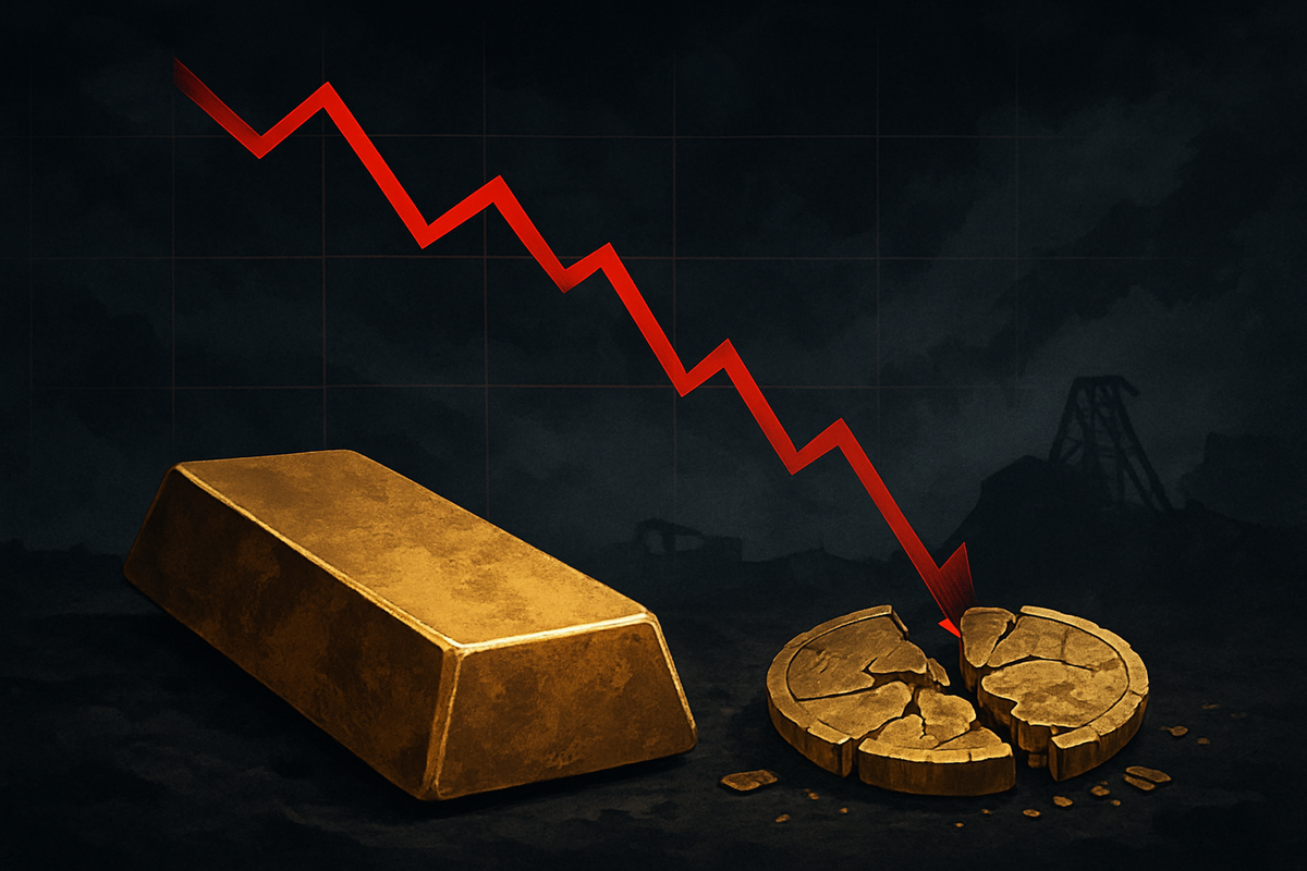 Harmony Gold Shares Plunge Amid Historic Gold Price Drop and Broader Market Jitters