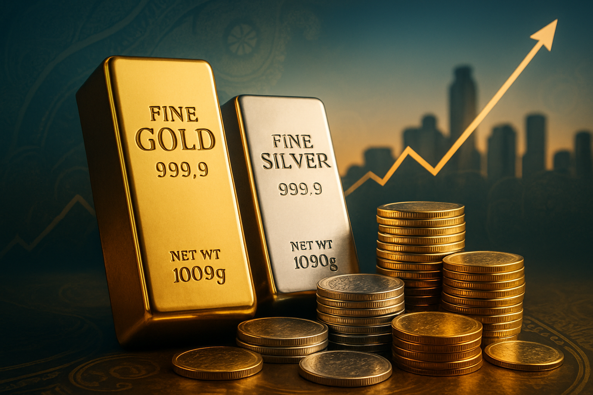 Indian Bullion Market Shines: Gold and Silver Prices Soar to Record Highs Amidst Global Uncertainty