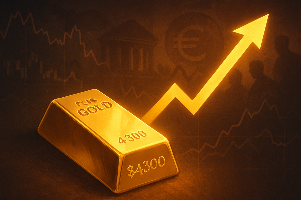 Gold Shatters Records, Breaching $4,300 Amidst Global Turmoil, Eyes $5,000 Milestone