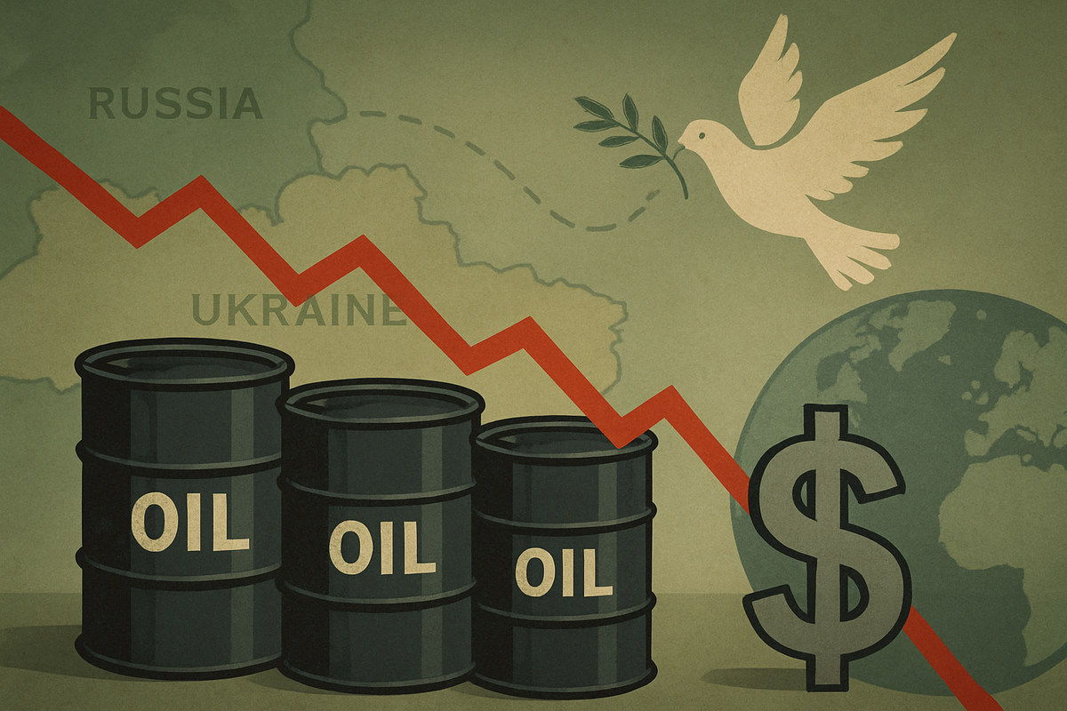 Oil Futures Plunge as Peace Deal Hopes Mount, Russia's Response Eagerly Awaited
